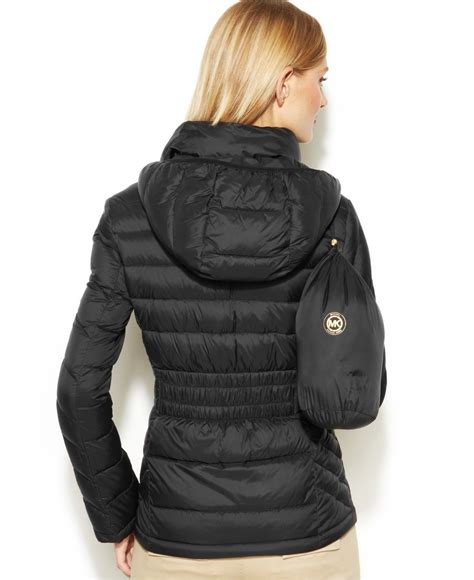 michael kors puffer jacket black|michael kors puffer jacket women's.